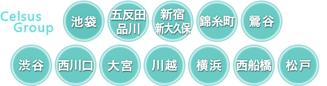 Celsus Group[池袋・五反田・品川・新宿・新大久保・錦糸町・鶯谷・渋谷・西川口・大宮・川越・横浜・西船橋・松戸]